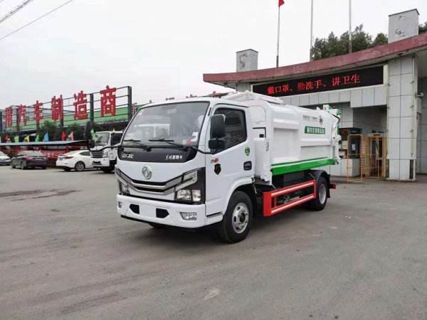 國六【7立方】 多利卡D6右側(cè)掛桶垃圾車 國六【7立方】 多利卡D6右側(cè)掛桶垃圾車